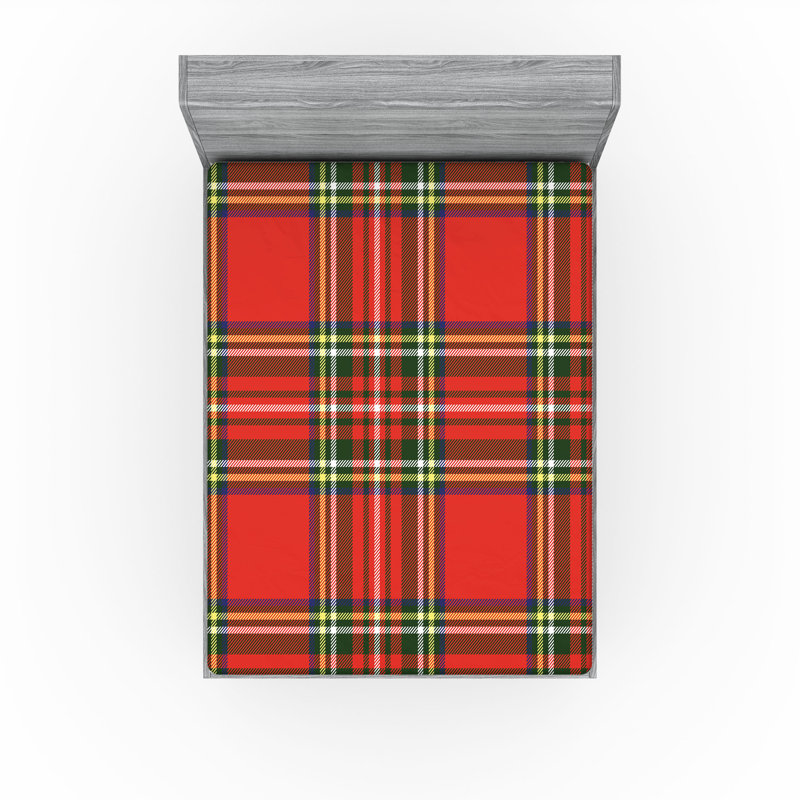Drap-housse Ambesonne, paquet de 2, Drap-housse grand, Carreauté rouge / noir