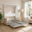 Murphy Bed, Queen Size Murphy Wall Bed With Sofa For Living Room, Metal Bed Frame
