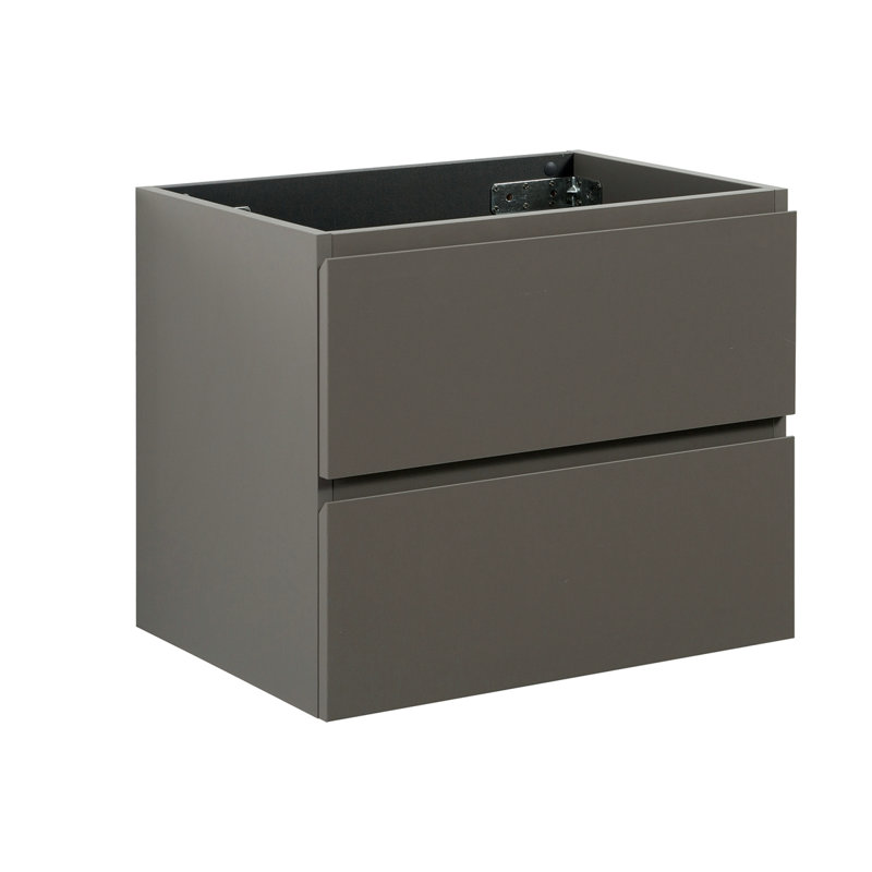 Armoire murale SANS lavabo avec deux tiroirs, Gris
