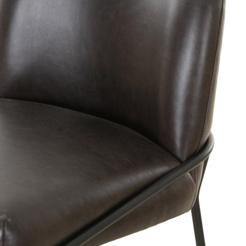 Astrud 25" Counter Stool, Faux Leather  Sierra Butterscotch, Bar Stool (30.5" Seat Height)