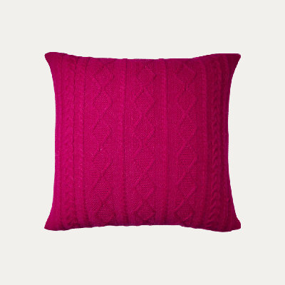Howard Cable Baby Alpaca Square Knit Throw Pillow