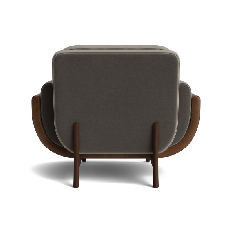 Regatta Chair, Performance Velvet - Graphite/Bedford - Tobacco, Sienna