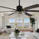 Leisel 65" 6 - Blade Crystal Chandelier Ceiling Fan with Lights and Remote, 6 Speeds Reversible Ceiling Fan