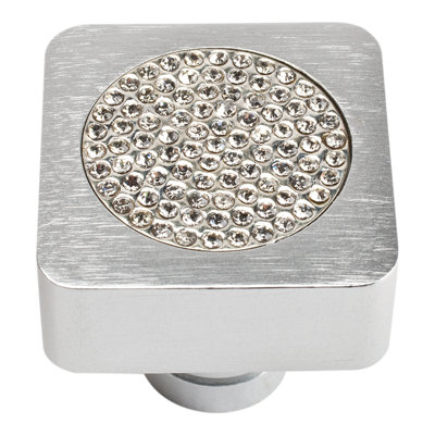 Crystal 1" Length Square Knob