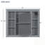 Armoire de rangement murale avec miroir et tablettes ouvertes-1809207744