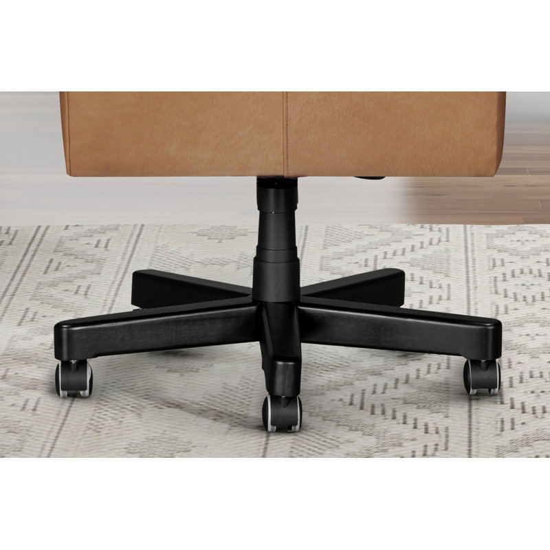 Chaise de bureau en cuir, Marron clair
