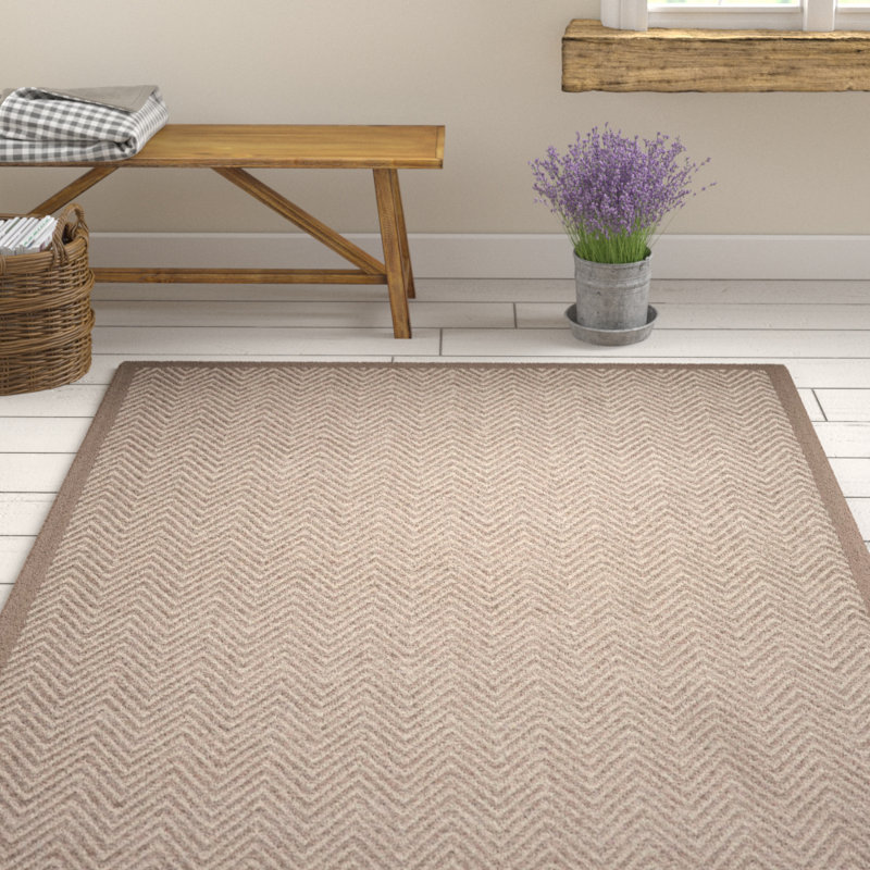 Tapis brun foncé fait à la main Uleena, Rectangle 8 pi x 10 pi