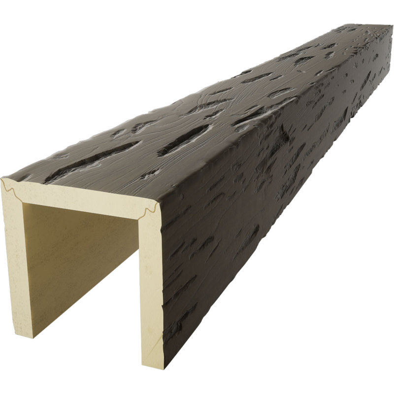 Poutre de plafond 3 côtés Pecky Cypress Endurathane, Chêne des récoltes, 10"H x 12"W, 14'L