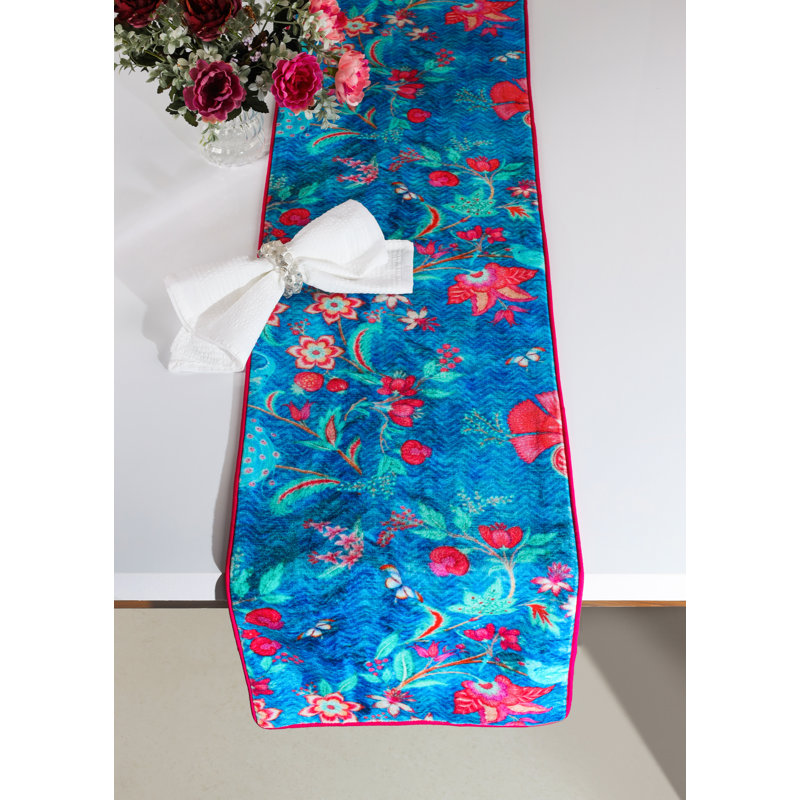 Regal Garden of Opulence Velvet Table Runner