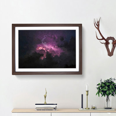 Lightning Storm in Abstract - Picture Frame Graphic Art Print