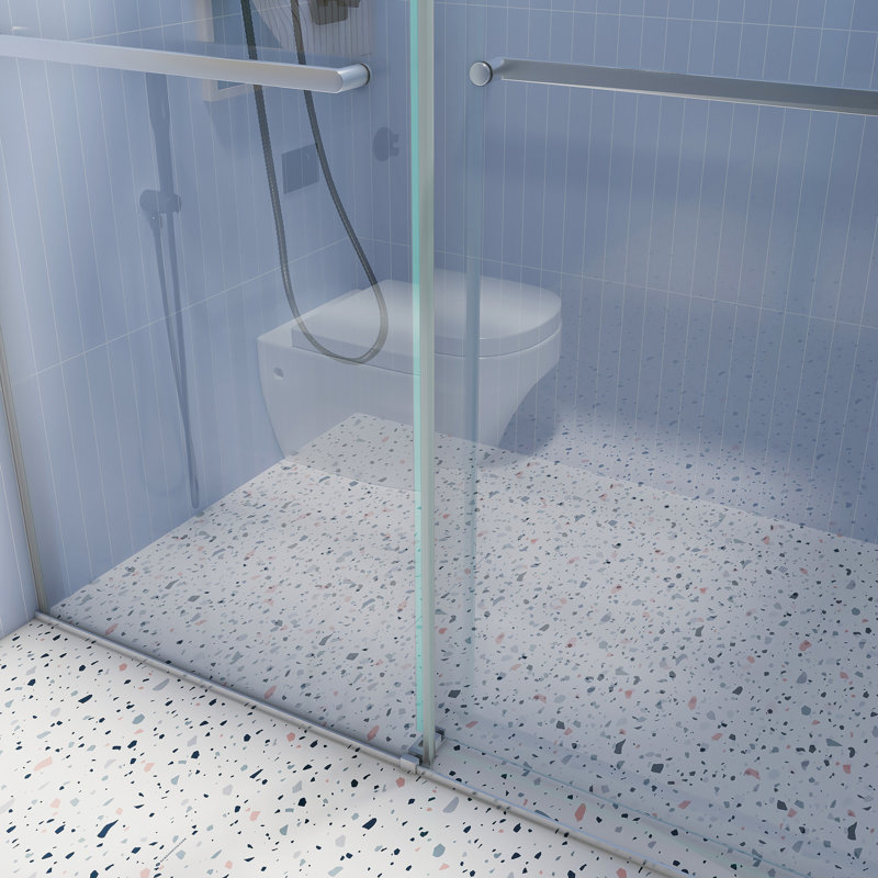 44 à 48 po X P 76 po Porte de douche coulissante double H