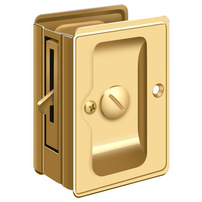 HD Adjustable Privacy Pocket Lock, PVD Polished Brass