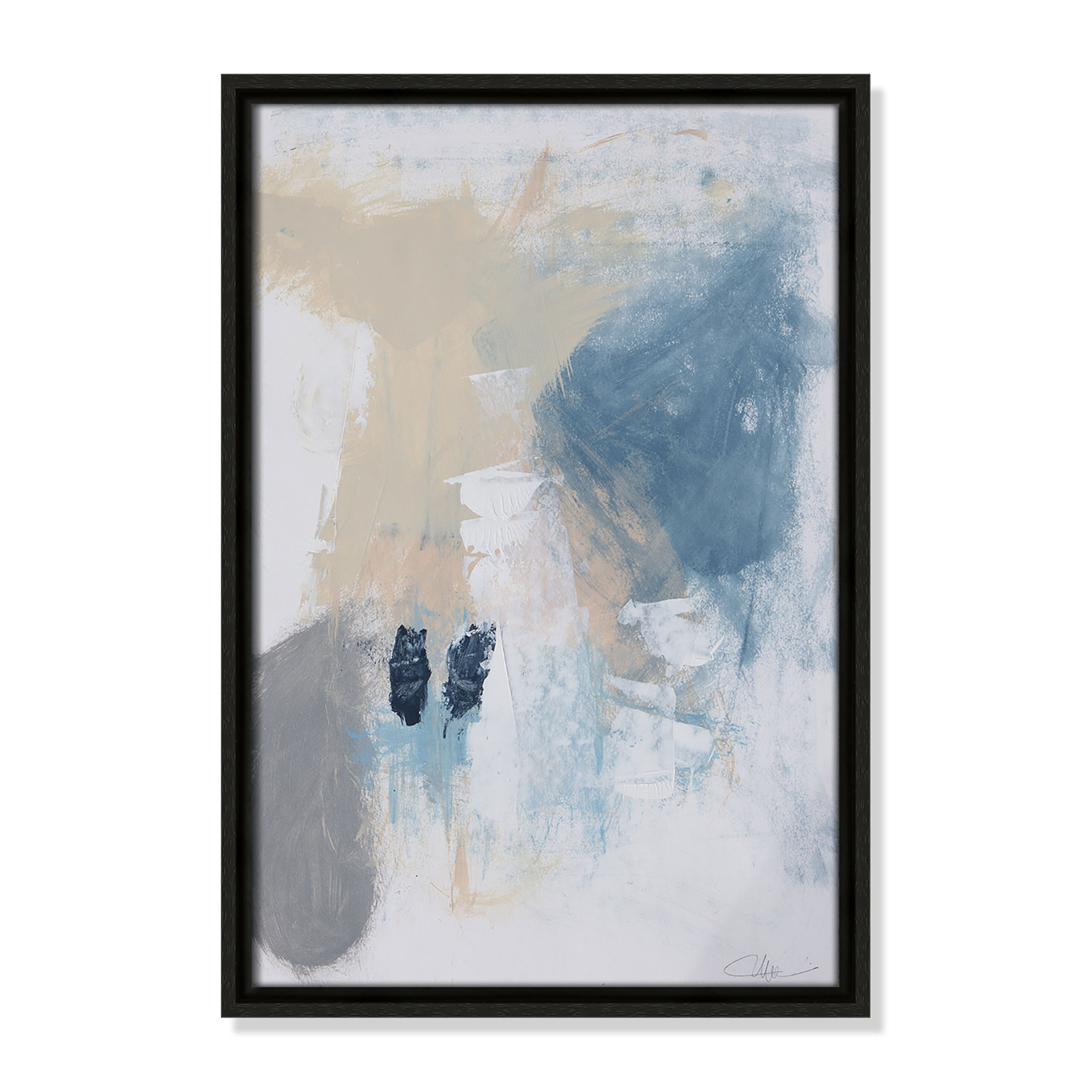 Coastal Carnival Collection "Coastal Carnival II" Print, Espresso Floater Framed Canvas, No Mat, 19.5" H x 13.5" W x 2" D