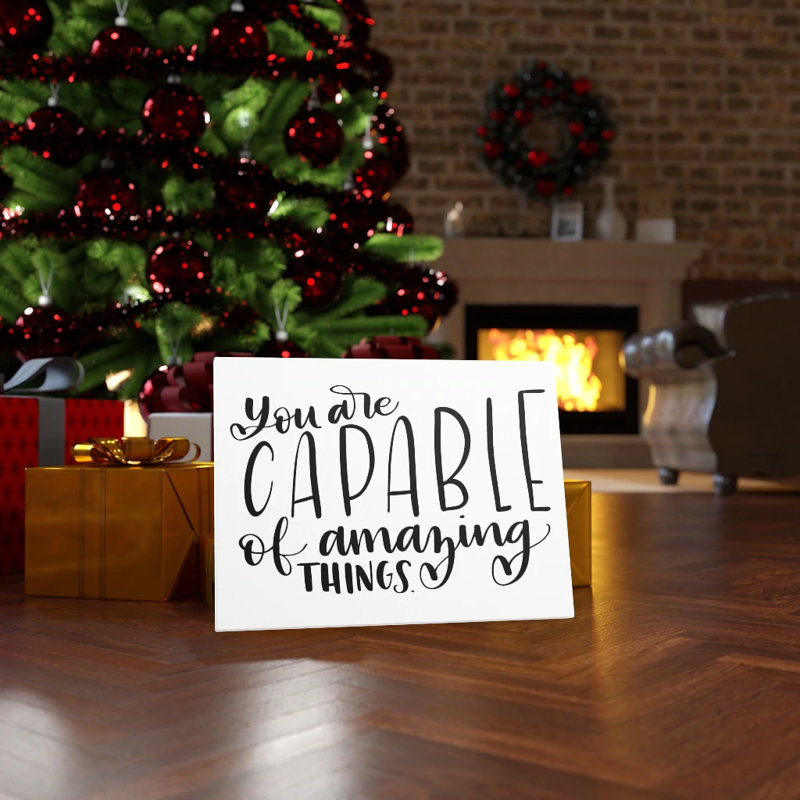 Citation inspirante, «You are capable», art mural, H 12 po x l 16 po