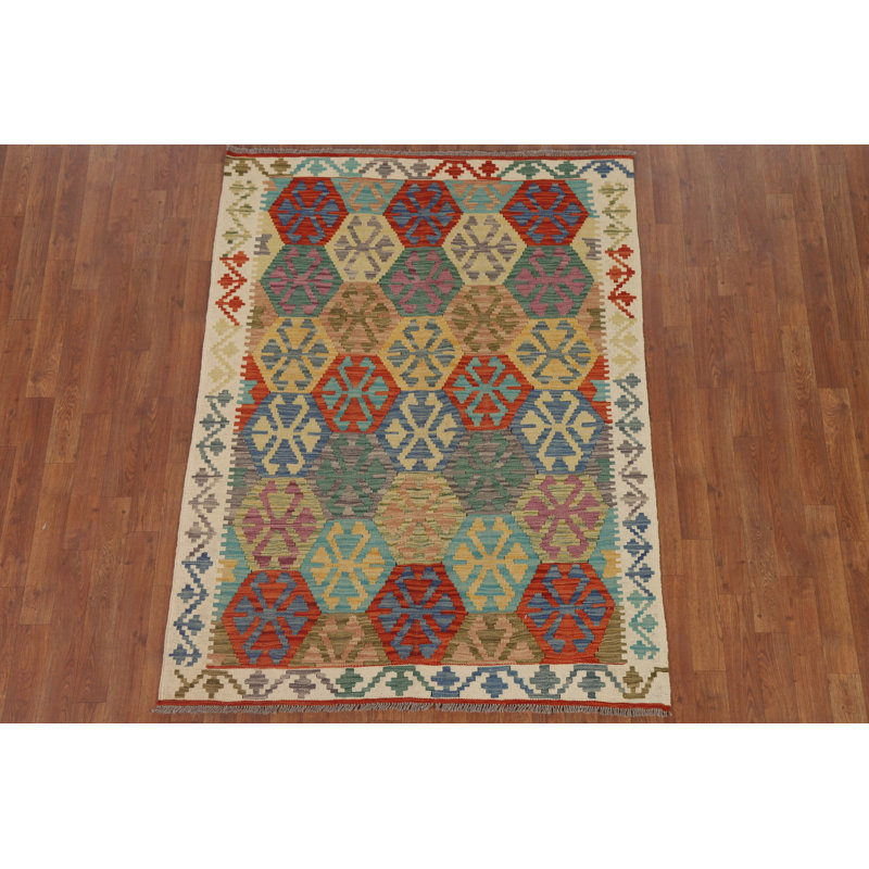 Reversible Kilim Oriental Area Rug 4x6