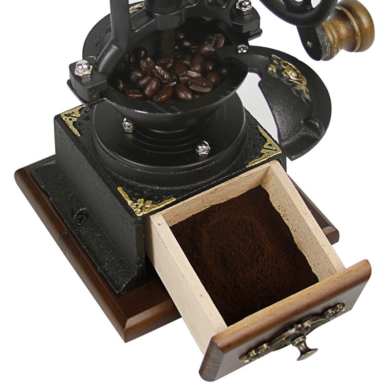 Manual Coffee Grinder, Coffee Bean Grinder, Vintage Antique Wooden Hand