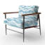 Chaise d'appoint abstraite - Fauteuil bleu Calm-357376924