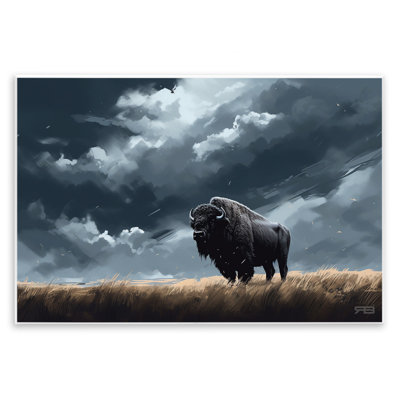 «Bison Silhouette with Clouds» par Roozbeh Bahramali