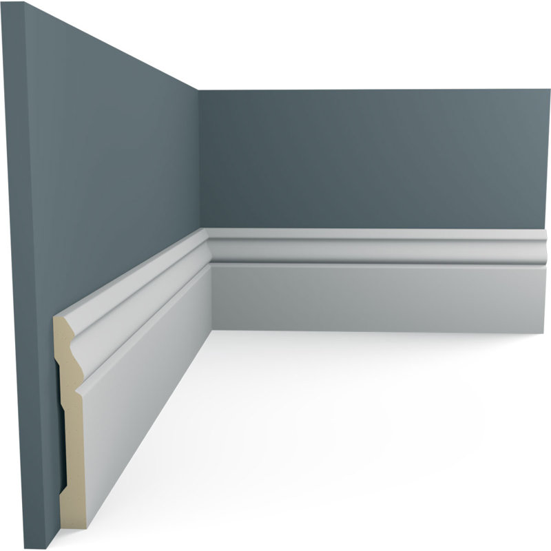 Aberdeen 94.5" Gray Polyurethane Baseboard Moulding