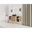 Meuble-lavabo mural 48 po avec lavabo d'art en céramique et 2 tablettes de rangement, porte à fermeture en douceur