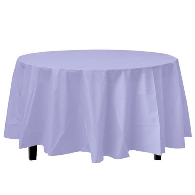 Nicole Fantini Plastic Disposable Round Tablecloth 84"