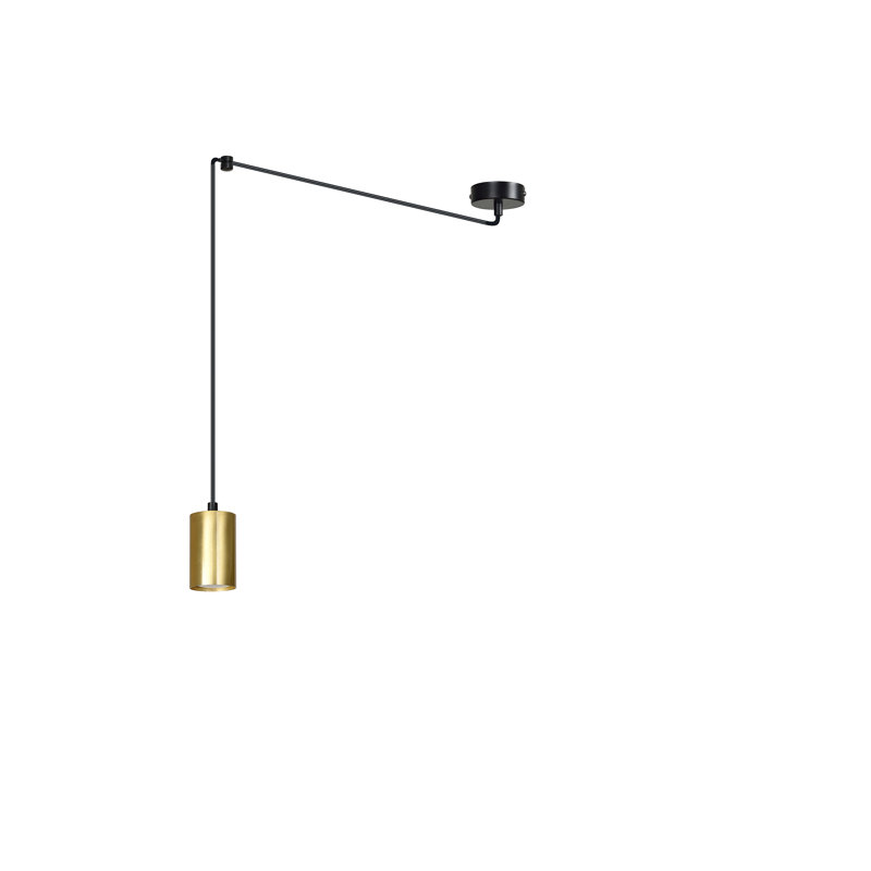 Cadhan 1 - Light Cylinder Pendant, Gold, Black