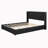 Upholstered Platform Bed with Metal Strips-327556774-315639280