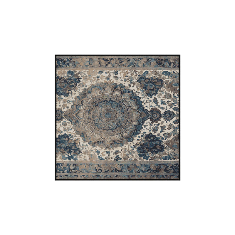 Tapis noir soyeux et moelleux, Rectangle 7 pi x 9 pi