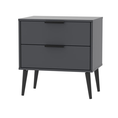 Fully Assembled Rosenkranz 2 Drawer Bedside Table