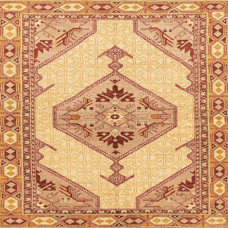 Abstract Indoor Rug, Square 7'