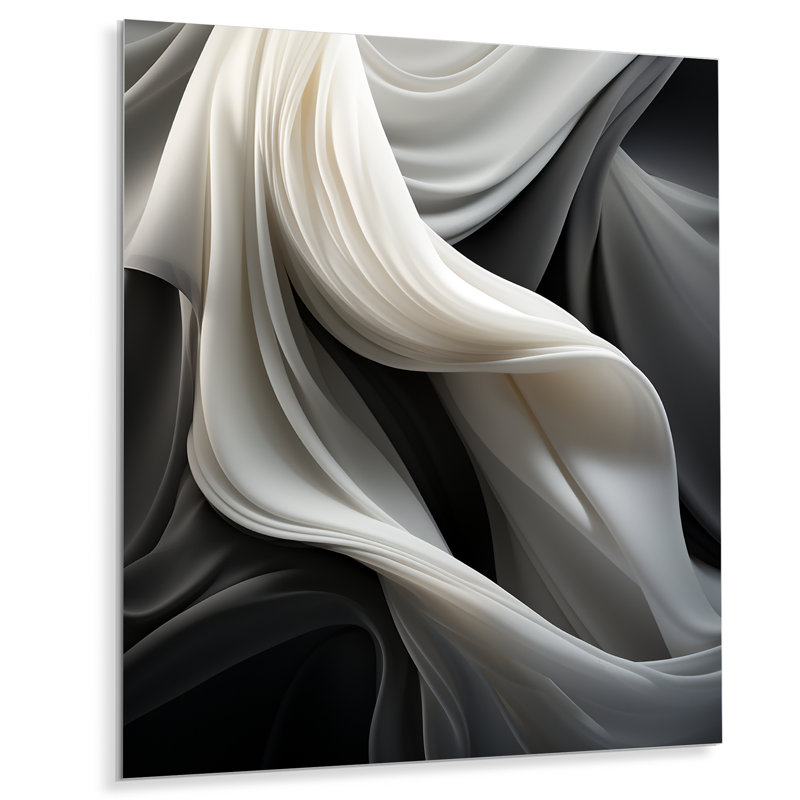 Ombre grise apaisante III - Collages abstraits, art mural en métal, H 32 po x l 16 po x P 1 po