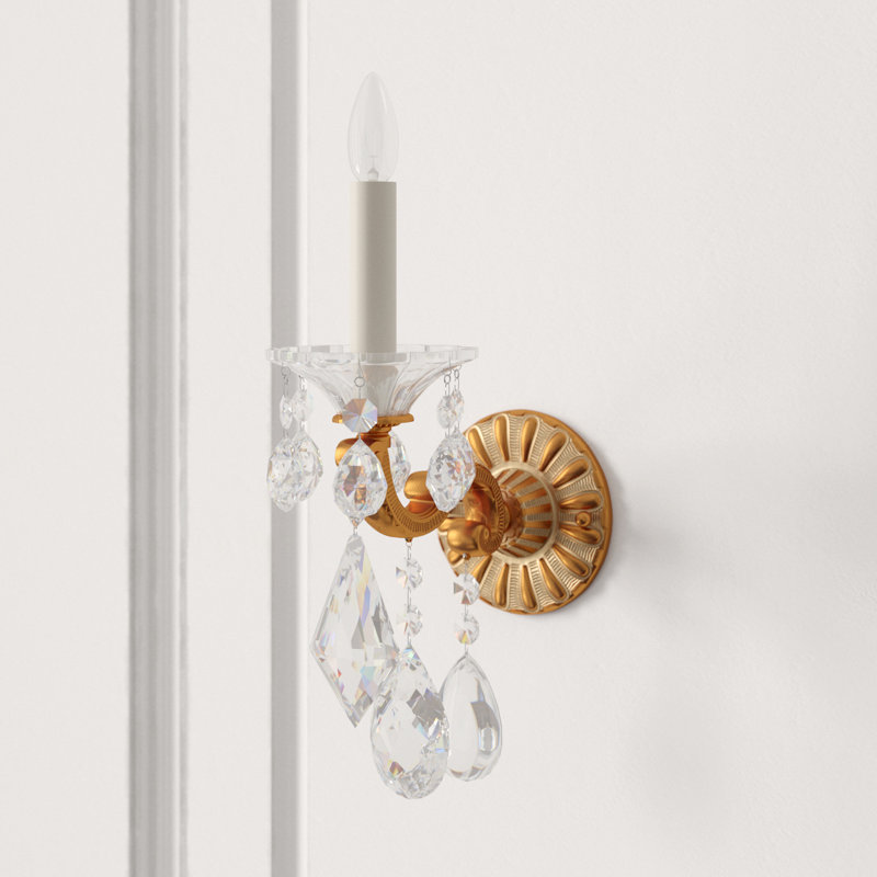 La Scala 1 - Light Candle Wall Light, French Gold, Heritage Clear