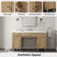 Meuble-lavabo simple de 60 po en bois avec lavabo et armoire de rangement spacieuse