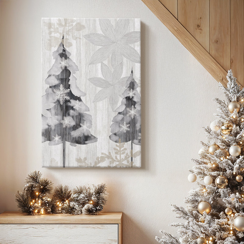«Silver Night Whisper», toile tendue avec châssis de qualité supérieure, H 18 po x l 12 po