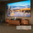 86" Modern Electric TV Stand With UST Projector Cabinet & LED Lights-389780516