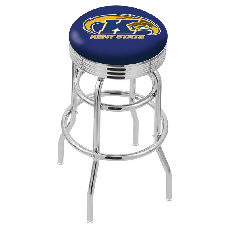 NCAA Bar & Counter Stool, Kent State Golden Flashes, Counter Stool (25" Seat Height)