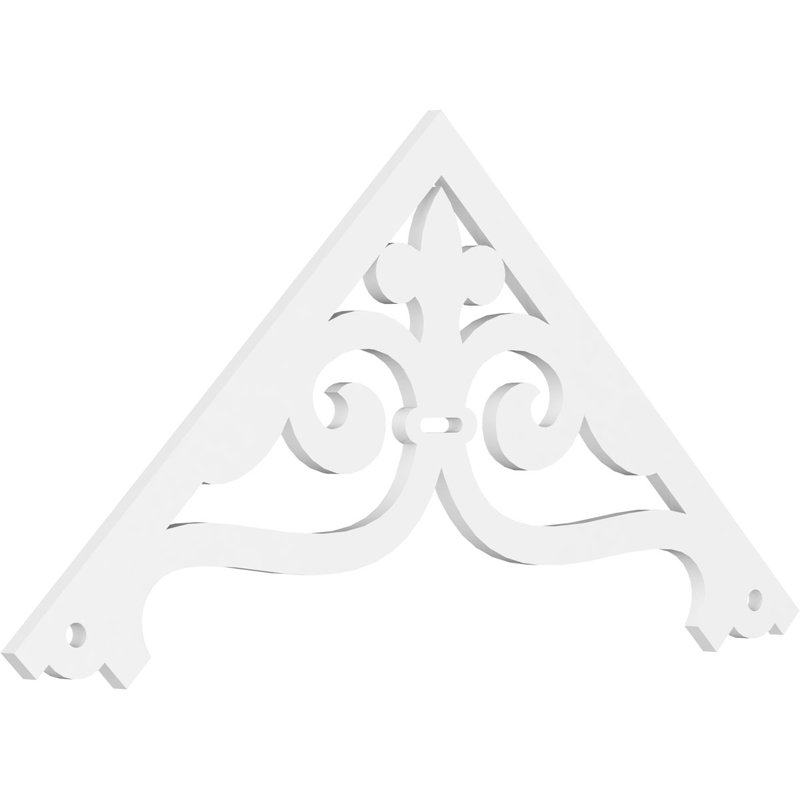 Pignon en PVC de qualité architecturale Finley, H 30 po x l 60 po x P 1 po, 12 / 12