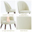 Chaises de salle à manger rembourrées H 33 "avec dossier solide en tissu Hudhaifa, ensemble de 6, pour salon, salle à manger, café-1325913266-1303098663