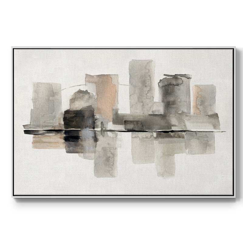 Urban Oasis II, reproduction d'art sur toile, H 25 po x l 37 po x P 2 po, Cadre blanc