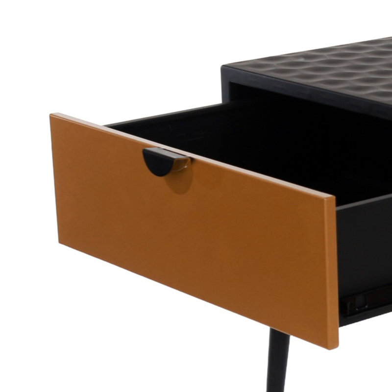 Loar 45cm W Metal Bedside Table