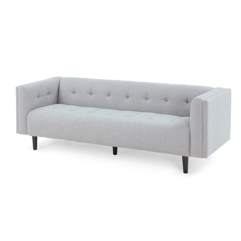 Canapé à accoudoirs arrondis 88,75 po Akef, Gris clair