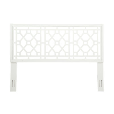 Tête de lit blanche très grand, fabriquée en bois de peuplier, 3 hauteurs ajustables, compatible avec des cadres de lit en métal standard, convient à une tête de lit très variée à détails décoratifs - très grand, fabriquée en bois robuste