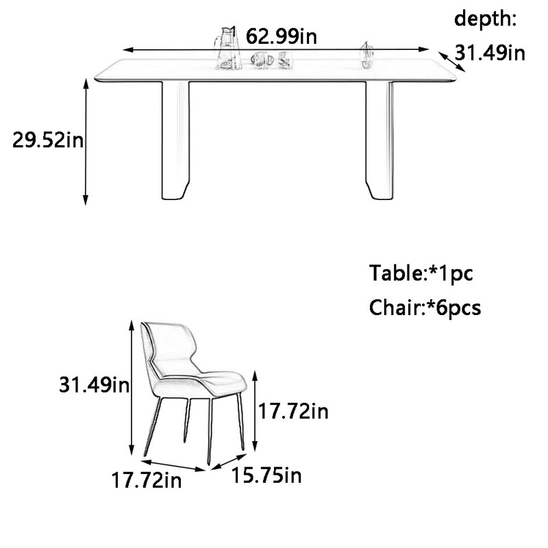 Dian, 29.52"H x 62.99"L x 31.49"W