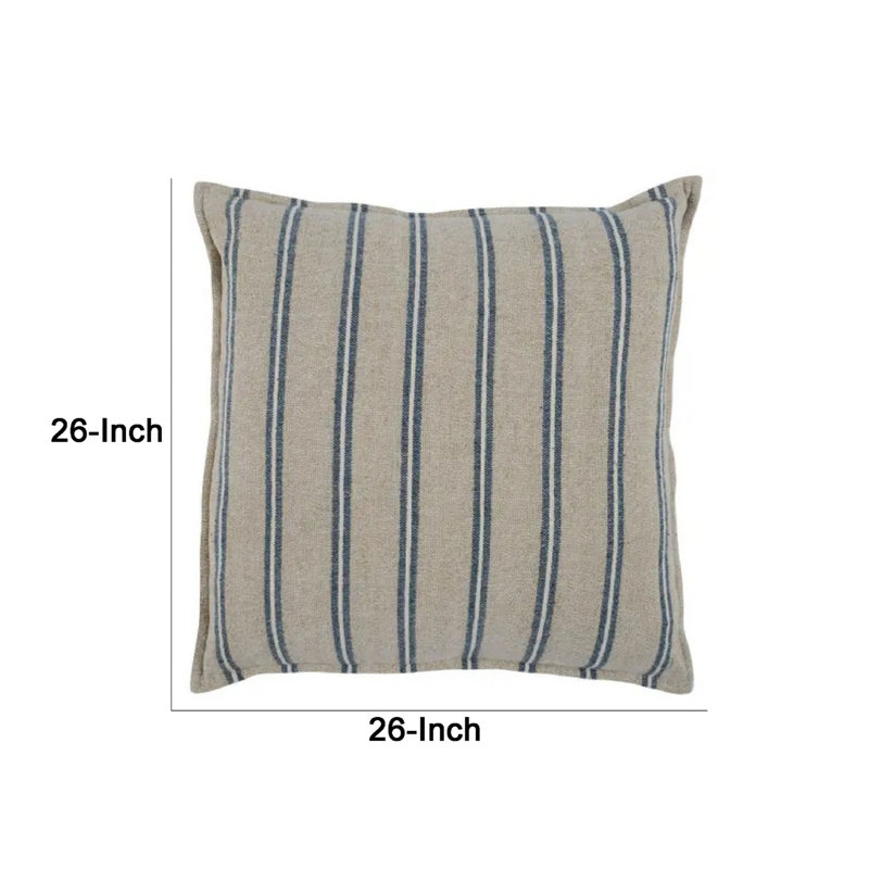 Demi Square Pillow Cover & Insert, 26'' x 26''