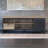 TV Stand, Rustic Oak &amp; Black with 1 Drawer | Fits 50-Inch TVs | Wood+Metal | Rustic
