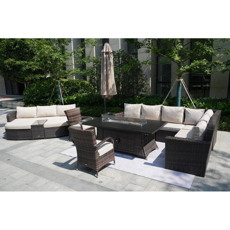 8 - Person Patio Conversation Set with Cushions