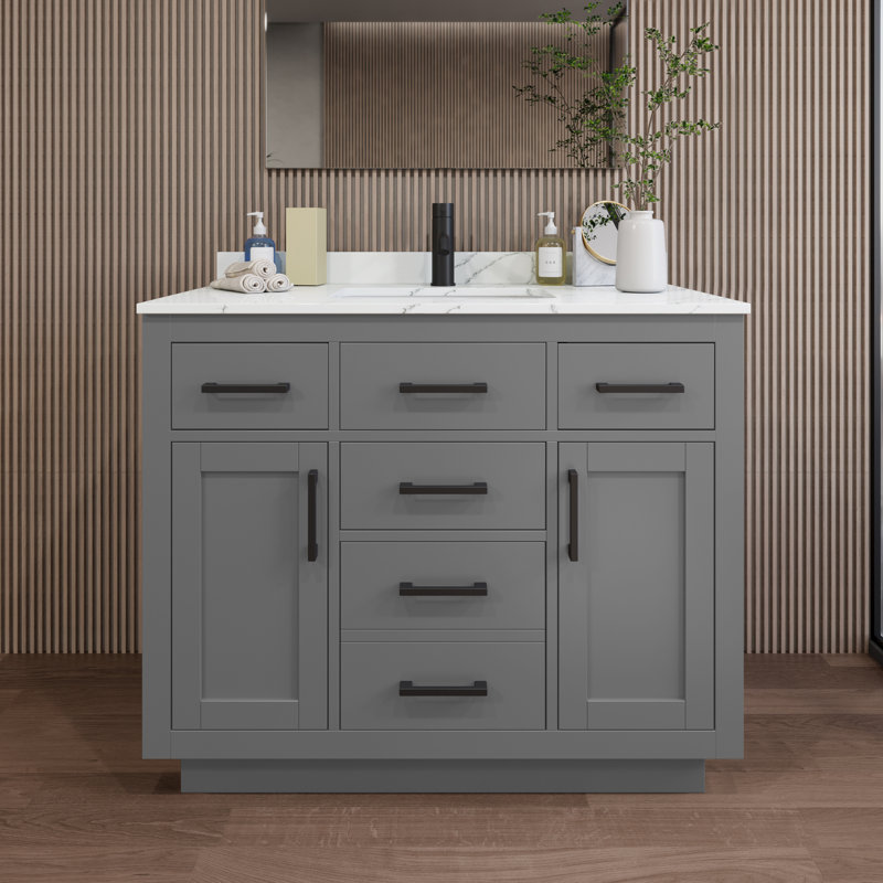Beckett TK 42'' W Vanity, Single, Matte Black