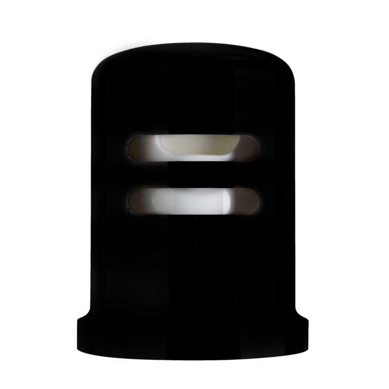 1-3/4" x 2-3/4" Solid Brass Air Gap Cap Only, Skirted, Matte Black