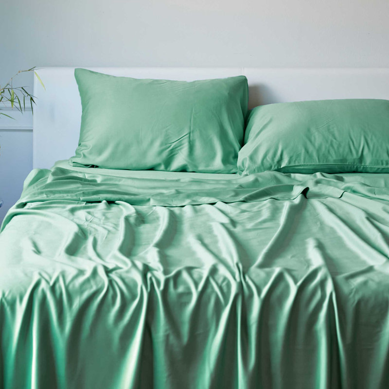 BedVoyage Pillowcase Set - 100% Viscose from Bamboo - Cooling & Lightweight, King Pillowcase Case Pack, Seaglass