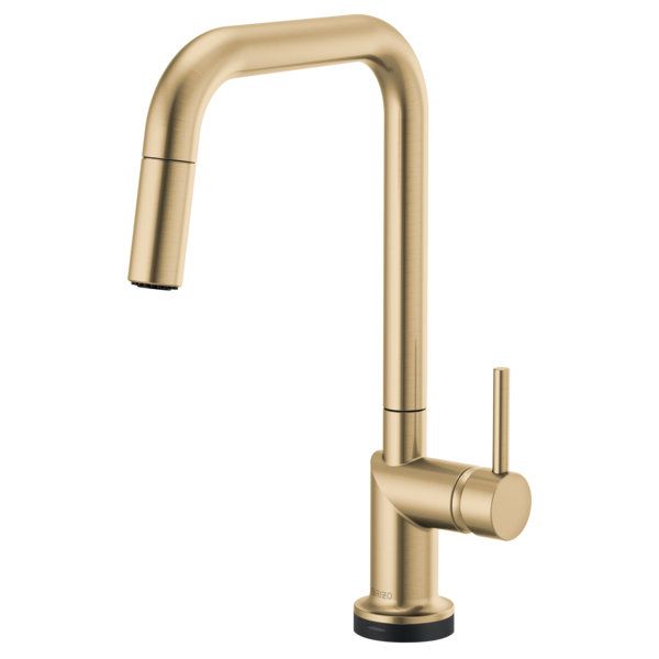 Odin® SmartTouch® Pull-Down Faucet with Square Spout, Luxe Gold, Lever
